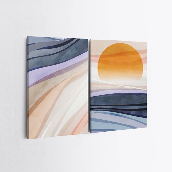 Wallity 2KNV4336 Lienzo Decorativo de 2 Piezas (50 x 70 cm)